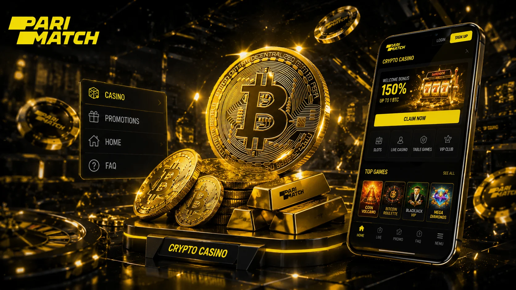 Parimatch Casino Azərbaycan — Bitcoin kripto depozit